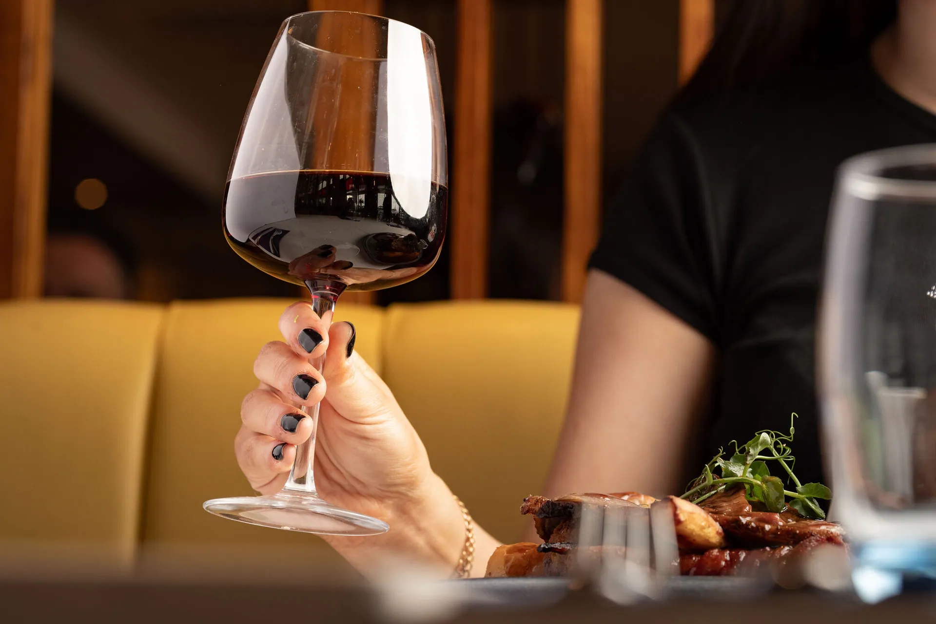 Red wine at Banana Wharf